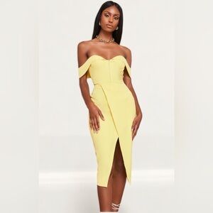 Lavish Alice Asymmetrical Yellow Dress